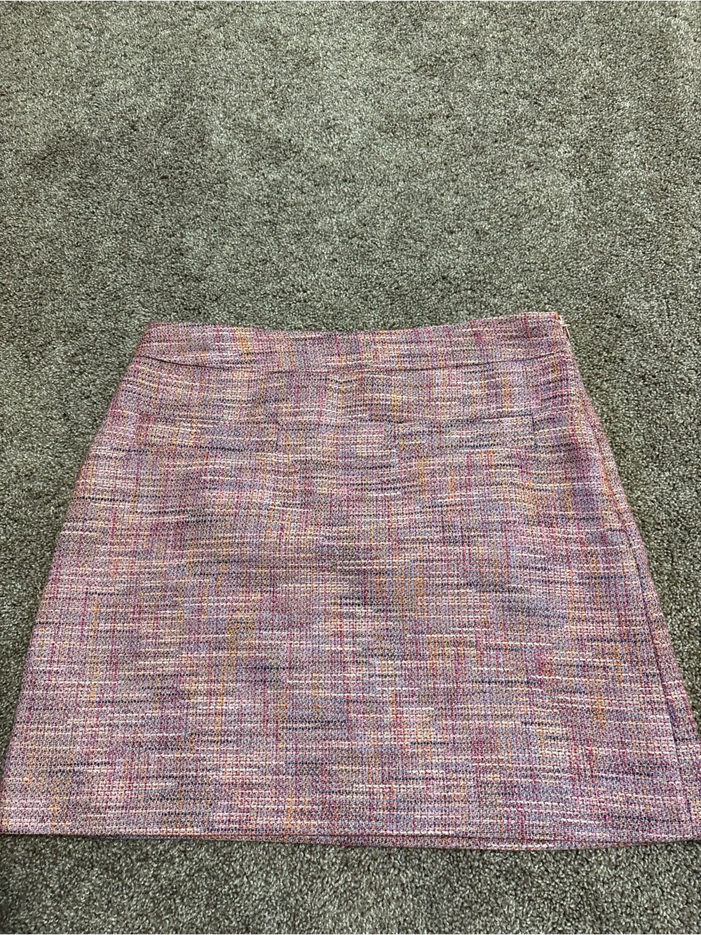 LOFT pink tweed mini skirt